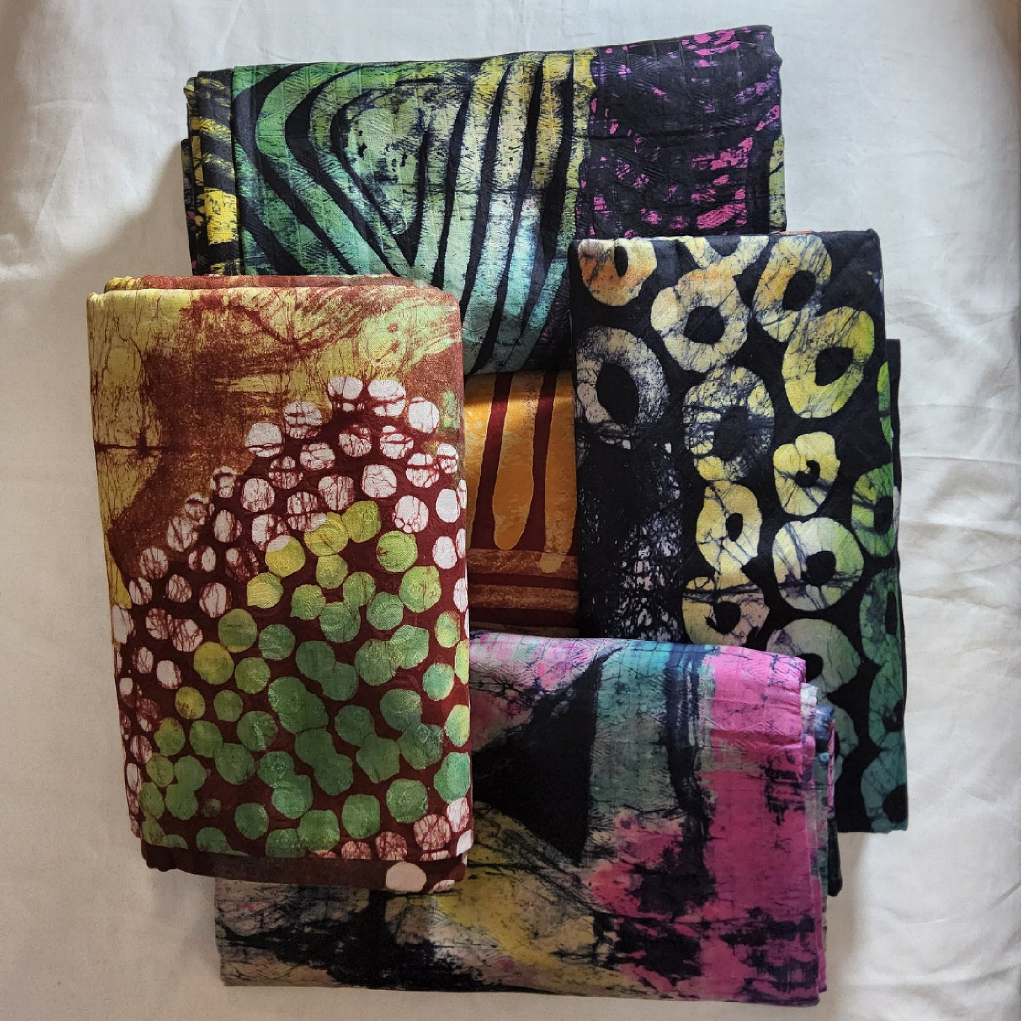 ADIRE - CLASSIC WEST AFRICAN PATTERN HAND PRINT FABRIC 100% COTTON BROCADE- PER METER