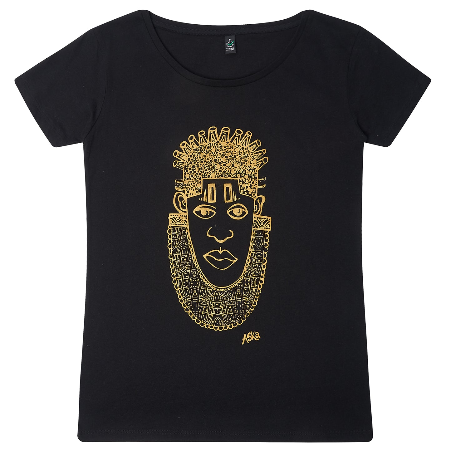 IDIA ART EARTH POSITIVE TEE-GOLD ON BLACK