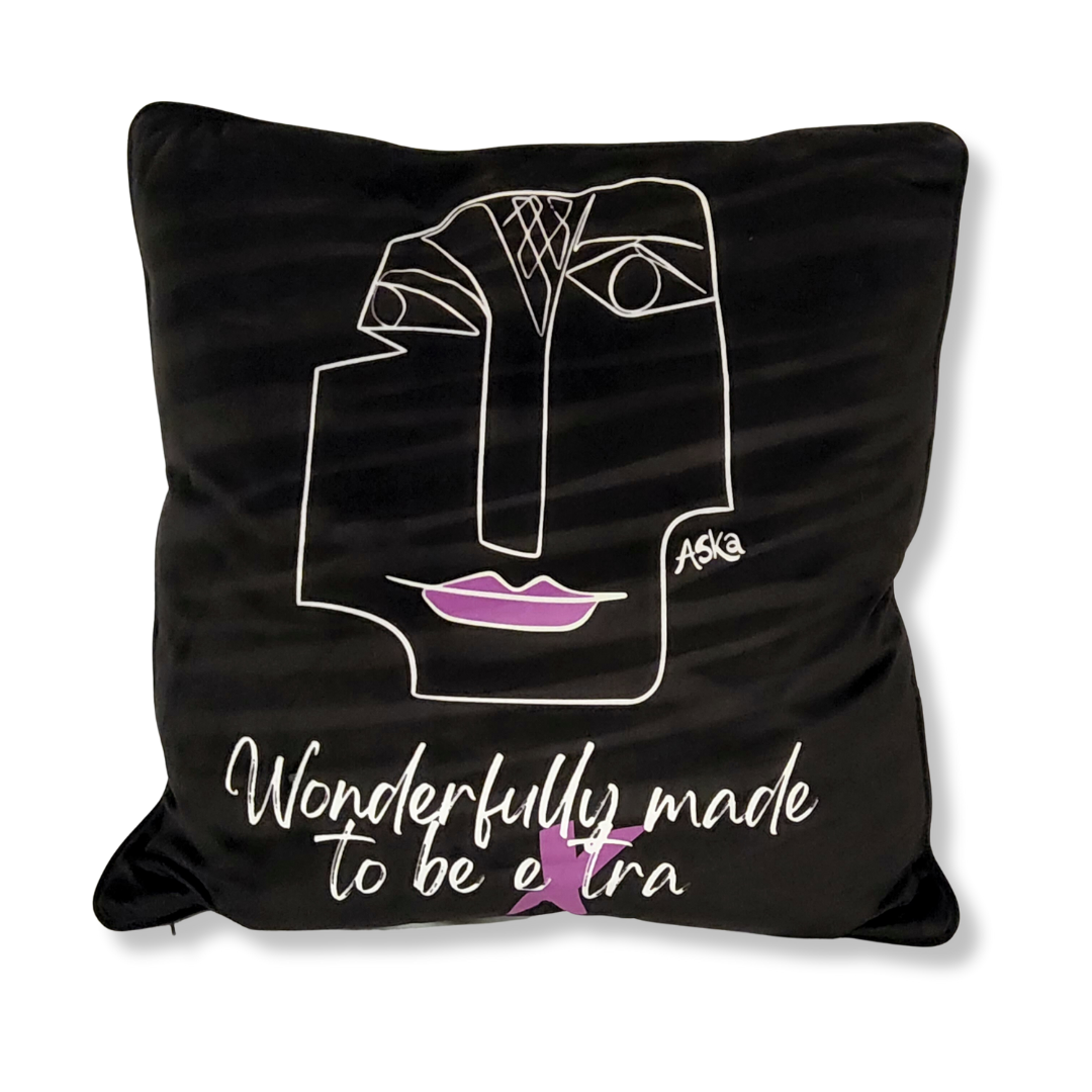 AFRO FUSION DESIGN CUSHIONS - 4 LUSH CUSHIONS+FREE LAMPSHADE SET