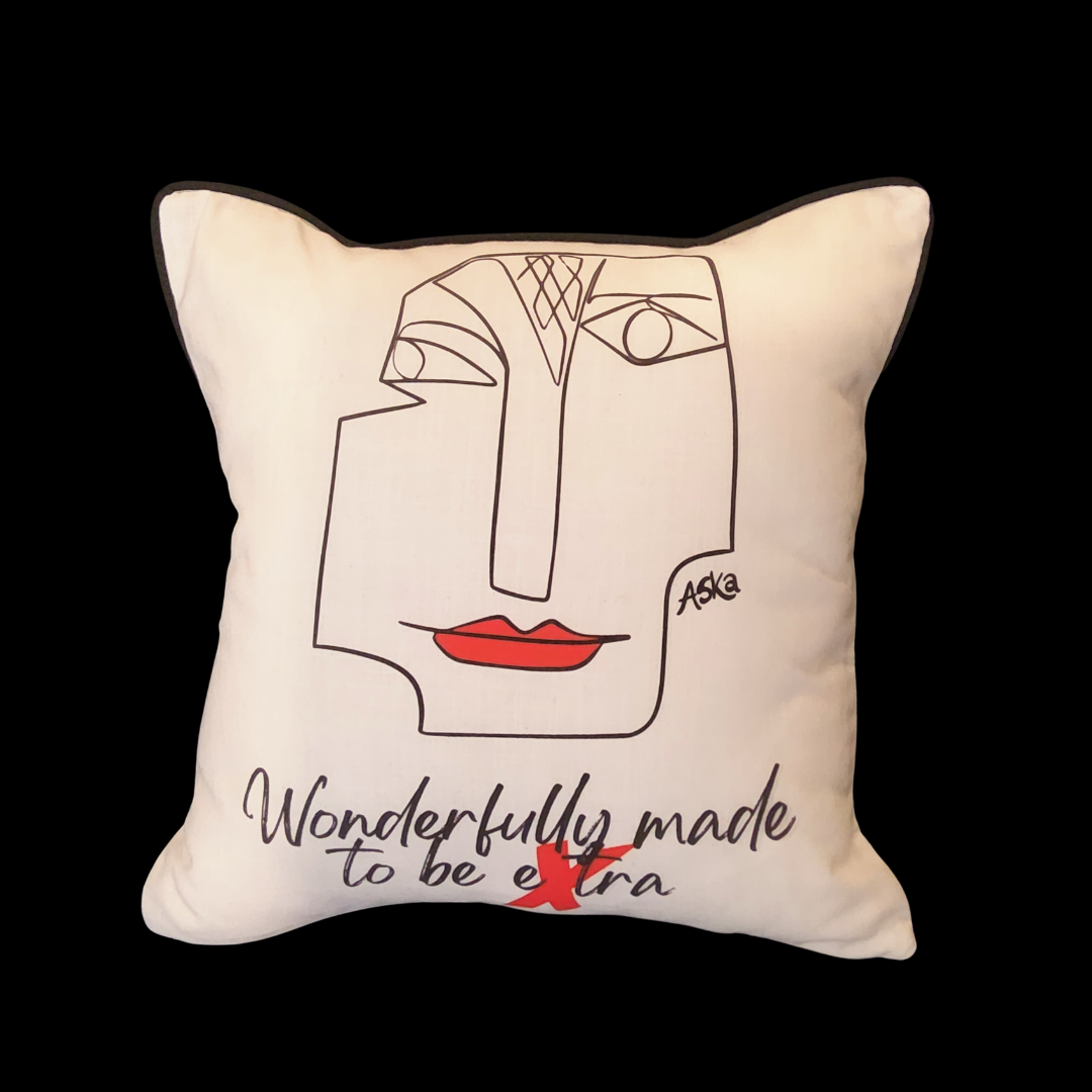 AFRO FUSION DESIGN CUSHIONS - 4 LUSH CUSHIONS+FREE LAMPSHADE SET