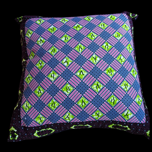 CLASSIC ANKARA PATTERN AFROBRIT FUSION 50x50CM SQUARE CUSHION