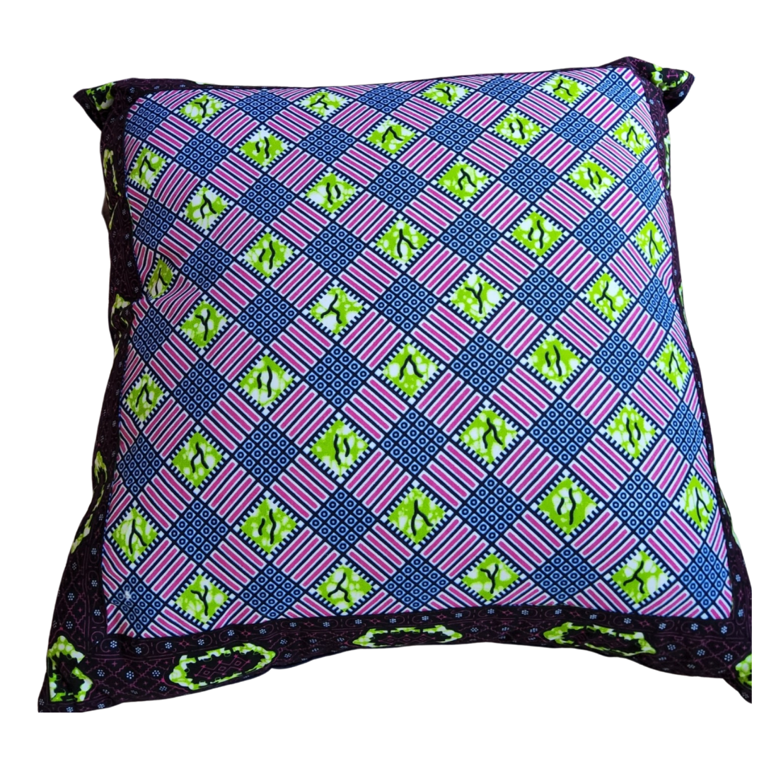 CLASSIC ANKARA PATTERN AFROBRIT FUSION 50x50CM SQUARE CUSHION