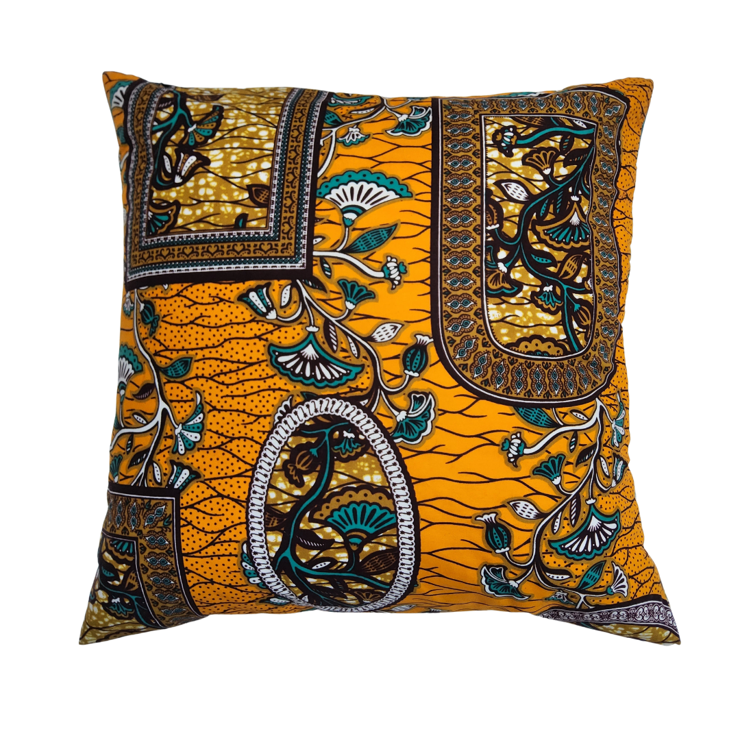 AFRO FUSION DESIGN CUSHIONS - 4 LUSH CUSHIONS+FREE LAMPSHADE SET