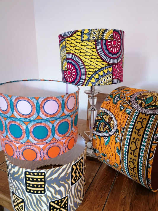 BESPOKE AFRO FUSION  LAMPSHADES - CHOOSE YOUR FABRICS FROM ASKA FABRICS COLLECTION