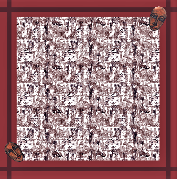 BEAUTIFUL NOSTALGIA CREPE DE CHINE SCARF