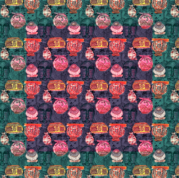 BEAUTIFUL NOSTALGIA CREPE DE CHINE SCARF