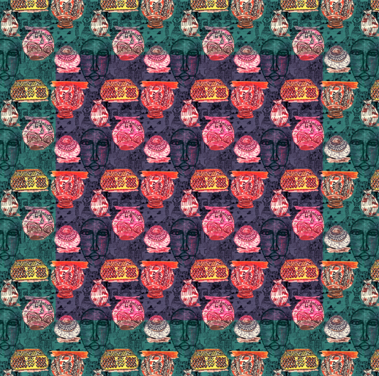 BEAUTIFUL NOSTALGIA CREPE DE CHINE SCARF