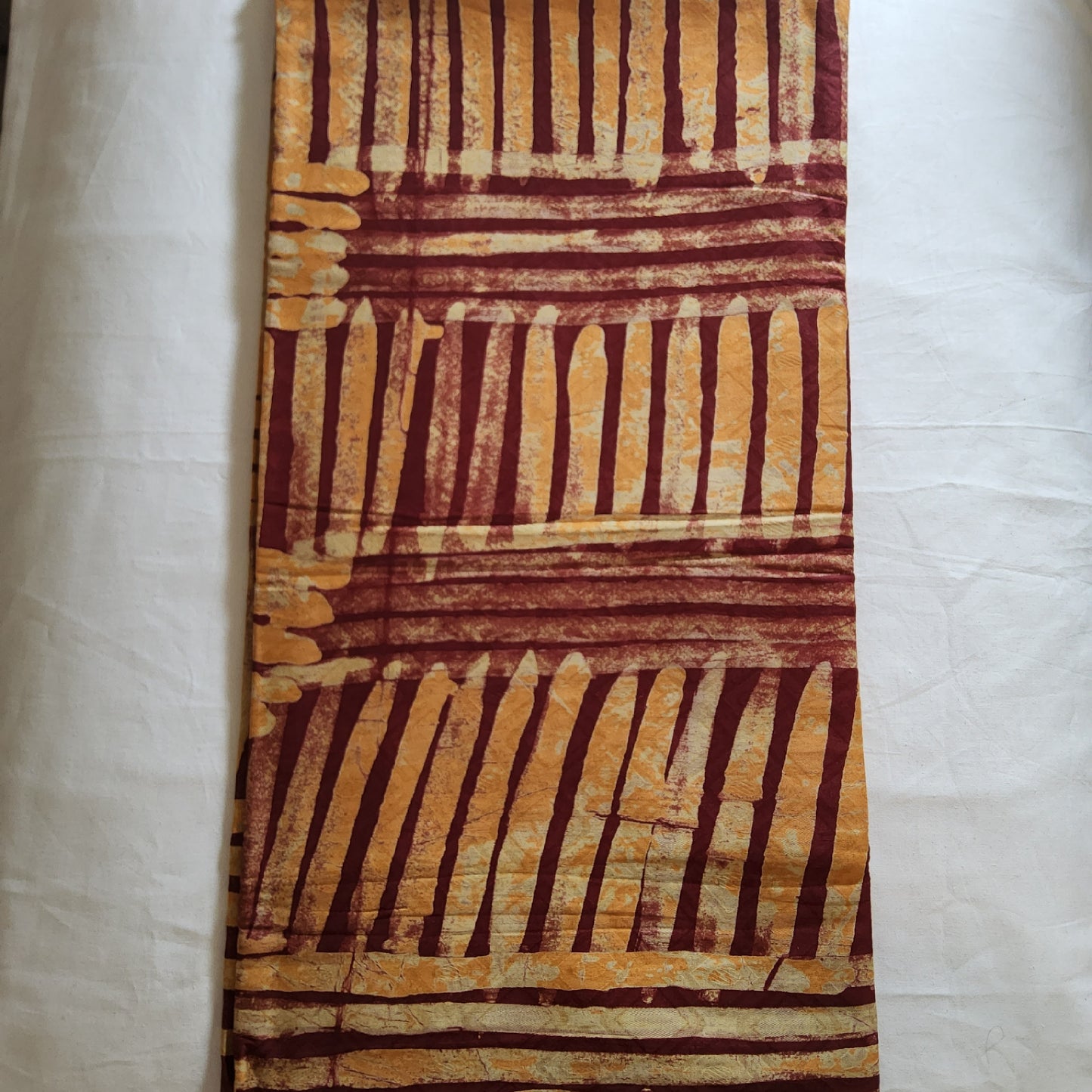 ADIRE - CLASSIC WEST AFRICAN PATTERN HAND PRINT FABRIC 100% COTTON BROCADE- PER METER
