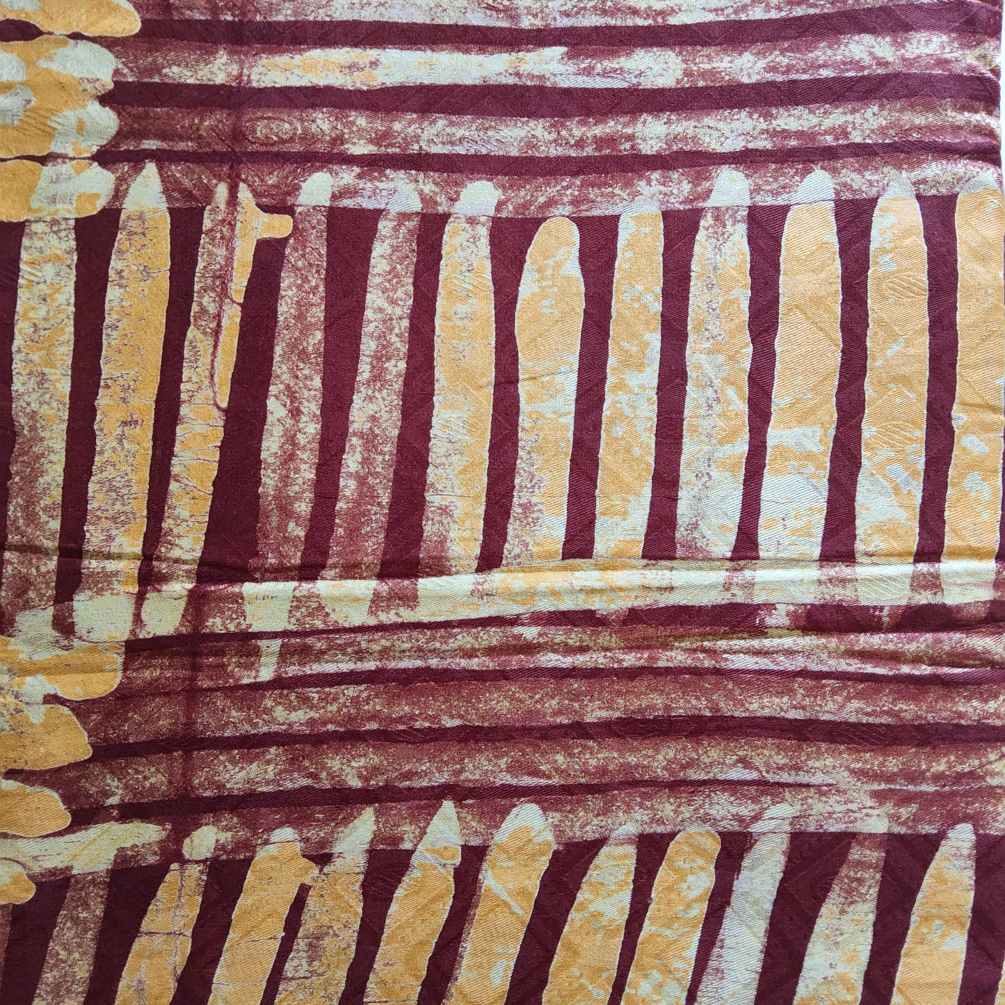 ADIRE - CLASSIC WEST AFRICAN PATTERN HAND PRINT FABRIC 100% COTTON BROCADE- PER METER