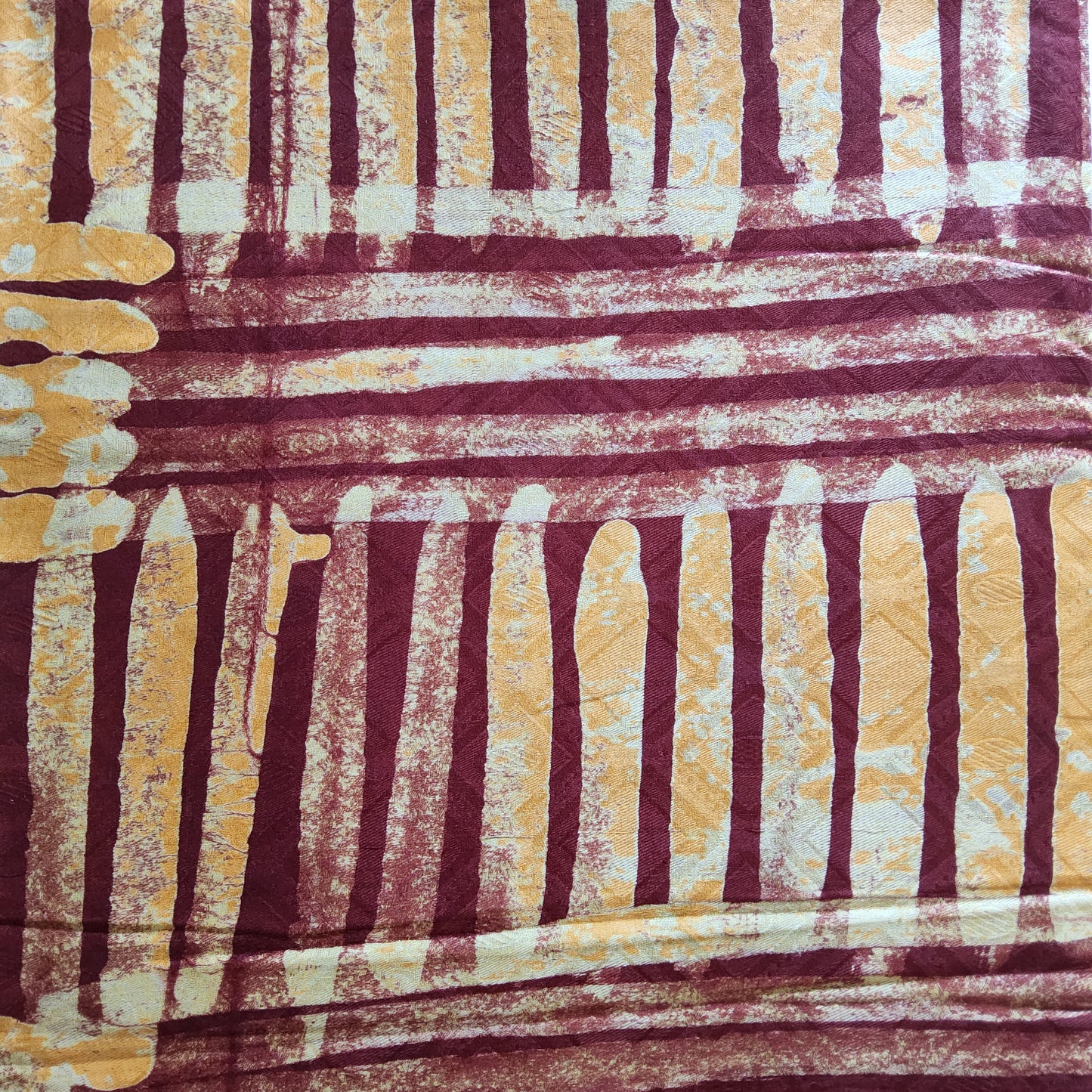 ADIRE - CLASSIC WEST AFRICAN PATTERN HAND PRINT FABRIC 100% COTTON BROCADE- PER METER