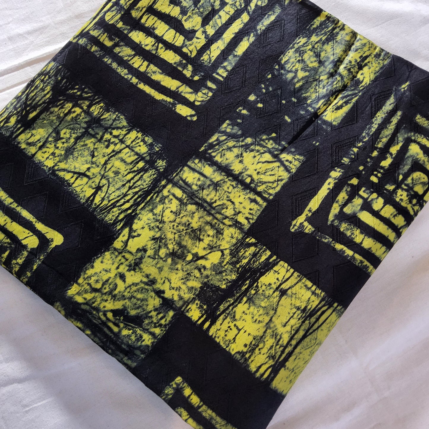 ADIRE - CLASSIC WEST AFRICAN PATTERN HAND PRINT FABRIC 100% COTTON BROCADE- 4 METERS WHOLESALE BUNDLES