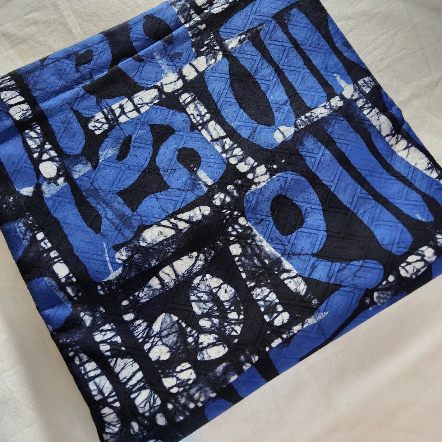 ADIRE - CLASSIC WEST AFRICAN PATTERN HAND PRINT FABRIC 100% COTTON BROCADE- 4 METERS WHOLESALE BUNDLES