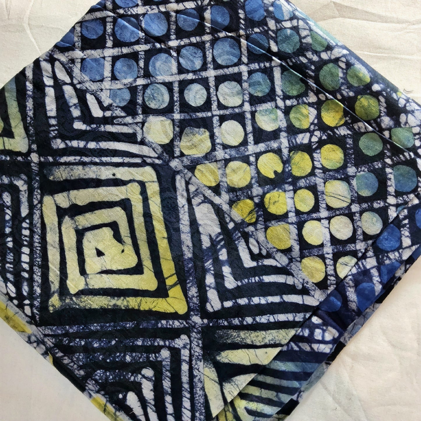 ADIRE - CLASSIC WEST AFRICAN PATTERN HAND PRINT FABRIC 100% COTTON BROCADE- 4 METERS WHOLESALE BUNDLES