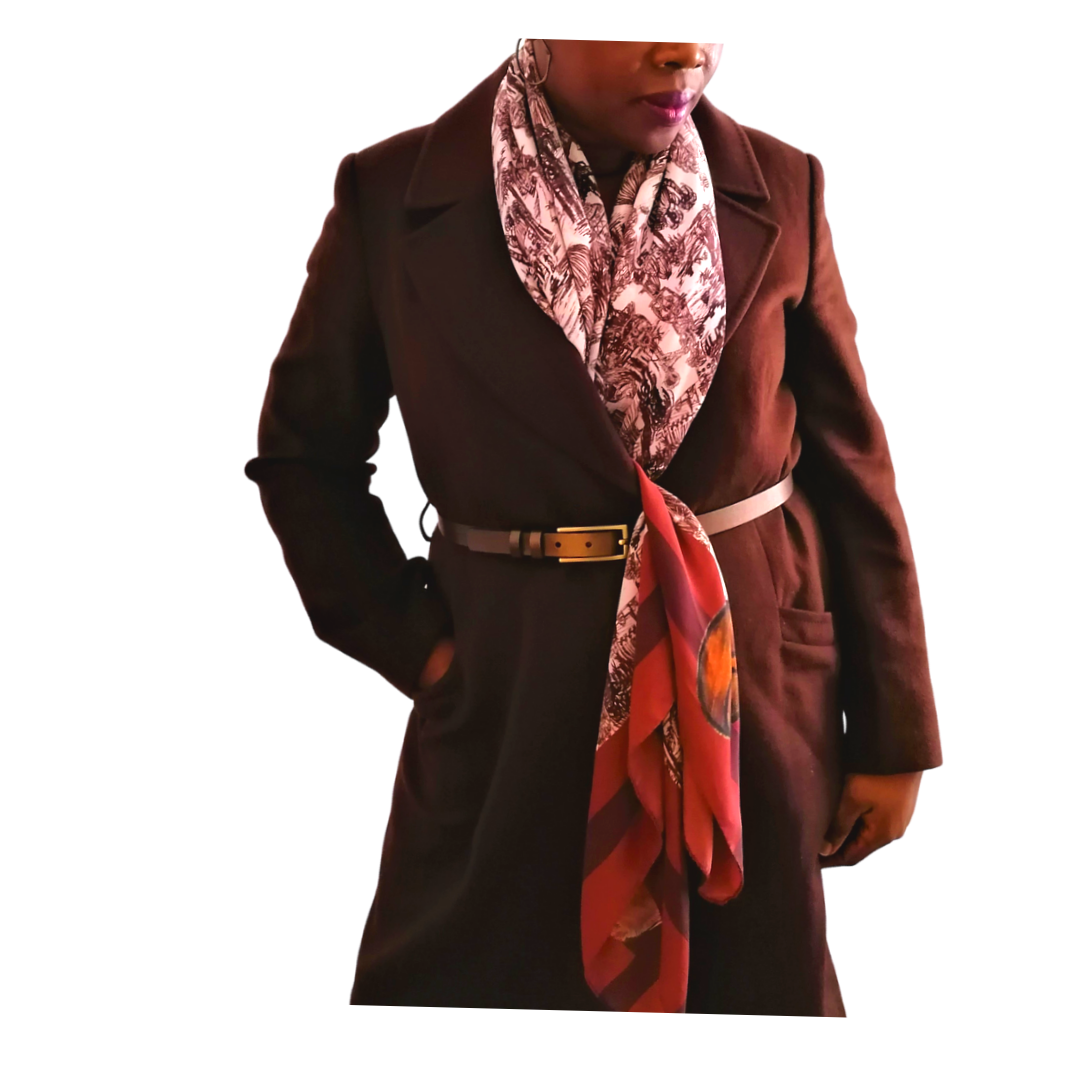 BEAUTIFUL NOSTALGIA CREPE DE CHINE SCARF