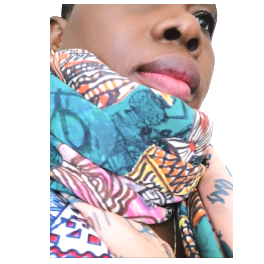 BEAUTIFUL NOSTALGIA CREPE DE CHINE SCARF