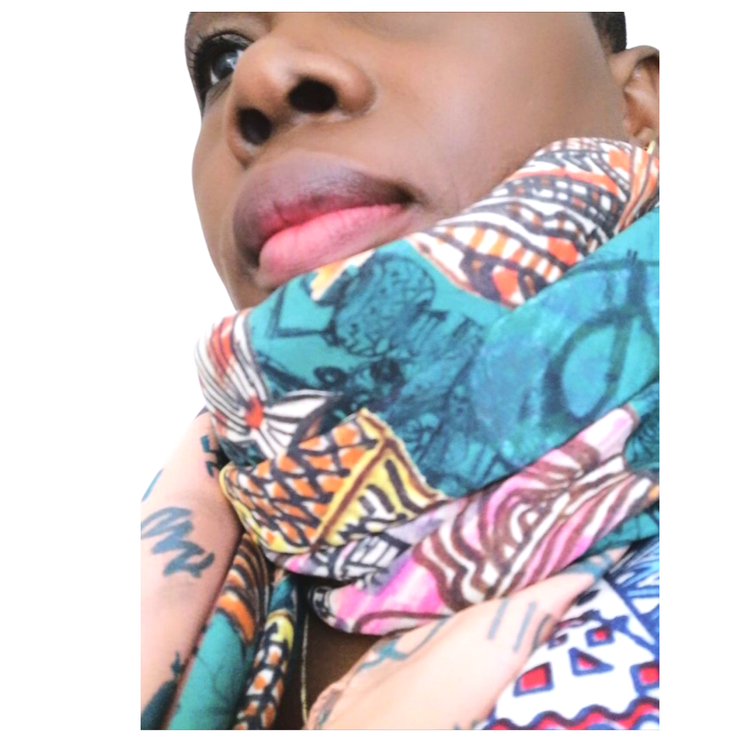 BEAUTIFUL NOSTALGIA CREPE DE CHINE SCARF