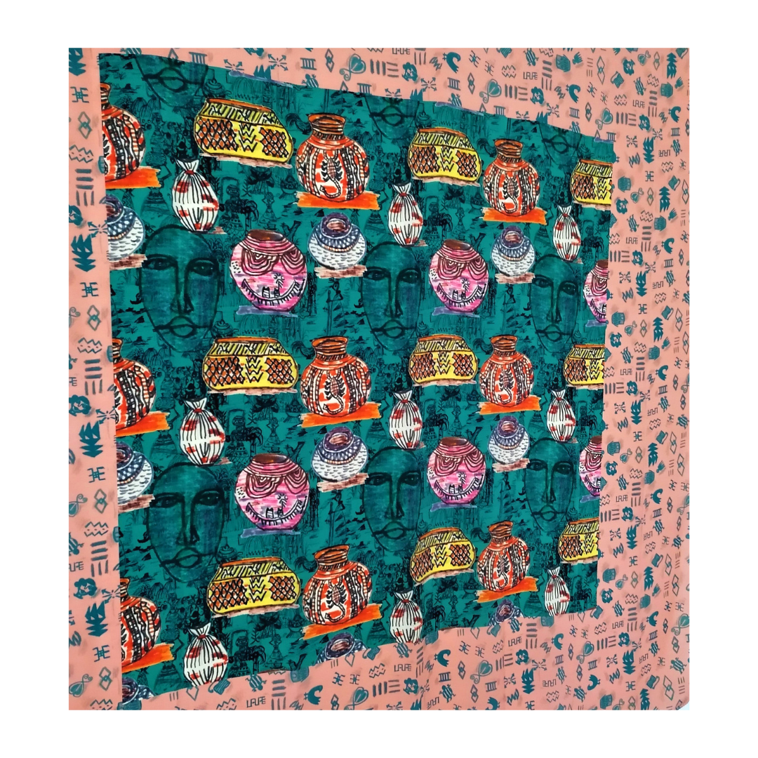 BEAUTIFUL NOSTALGIA CREPE DE CHINE SCARF