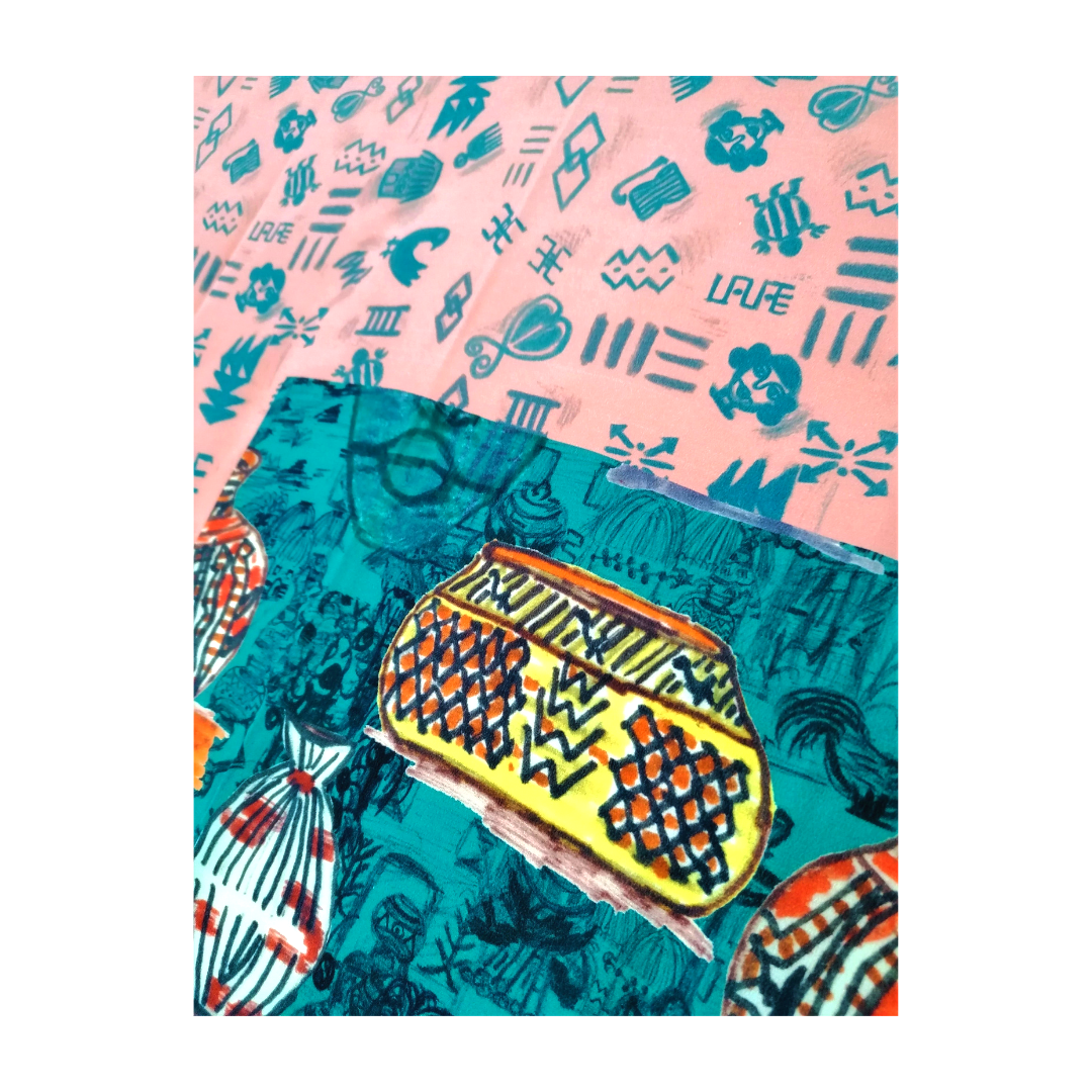 BEAUTIFUL NOSTALGIA CREPE DE CHINE SCARF