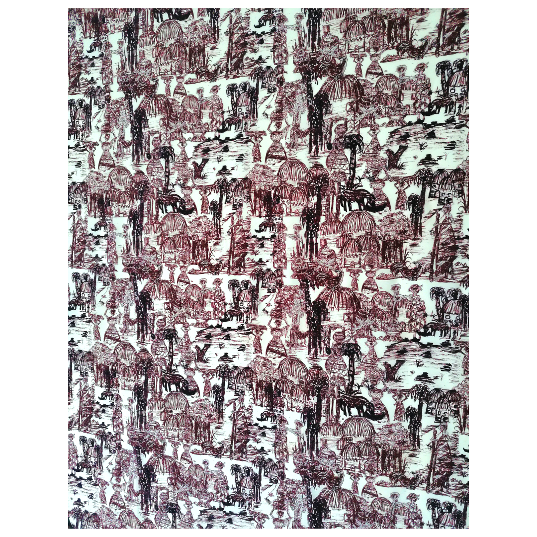 BEAUTIFUL NOSTALGIA CREPE DE CHINE SCARF