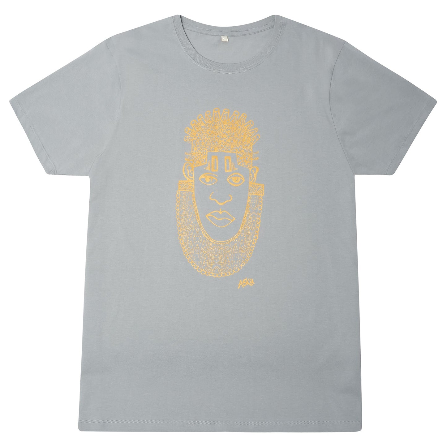 IDIA ART EARTH POSITIVE TEE- GOLD ON GREY