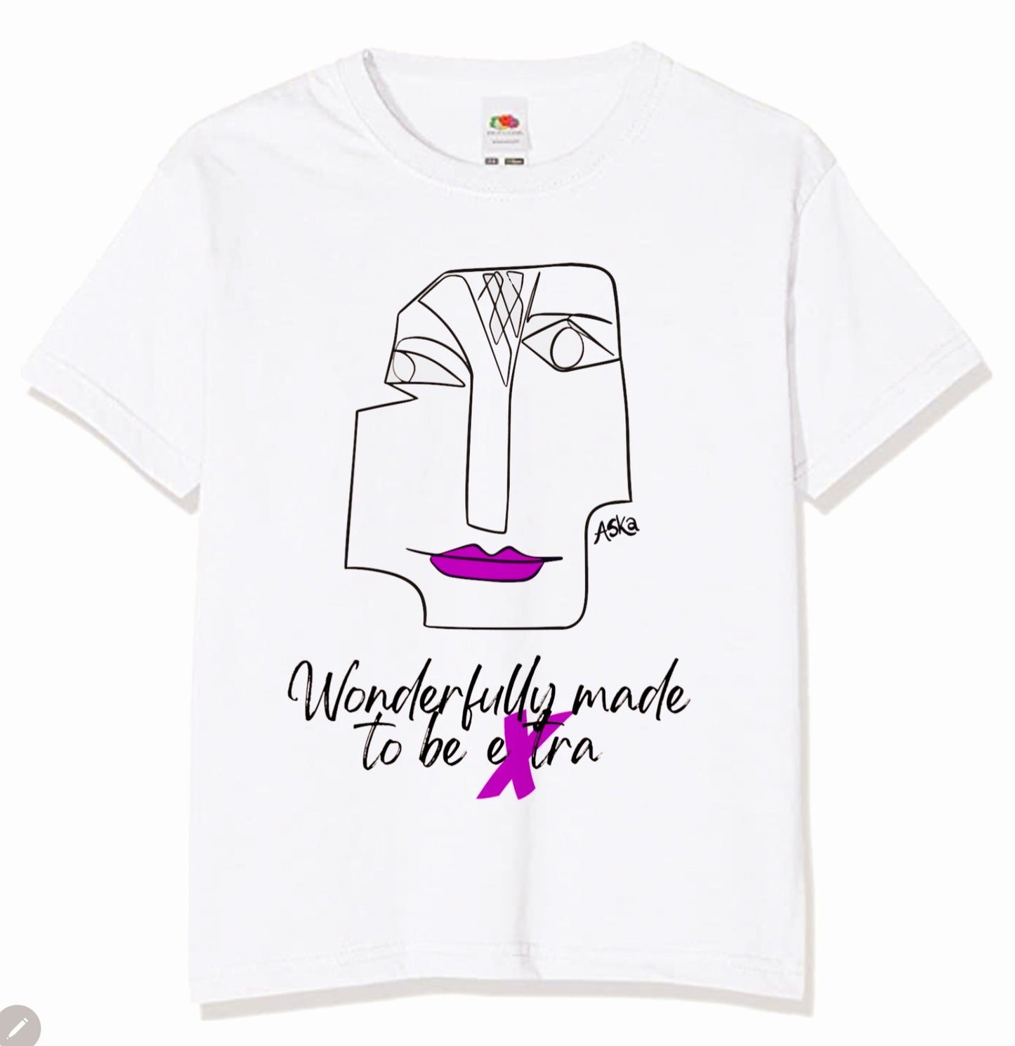 WONDERFULLY MADE TO BE EXTRA- REDLIPS ON WHITE ECO TEE-SHIRT
