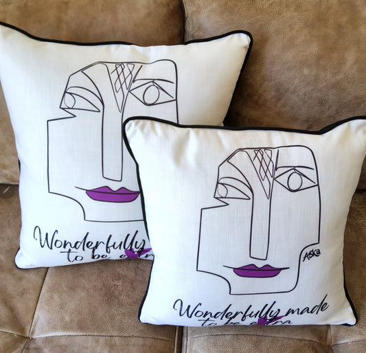 WONDERFULLY MADE TO BE EXTRA PURPLE LIPS AFROFUSION CUSHIONS