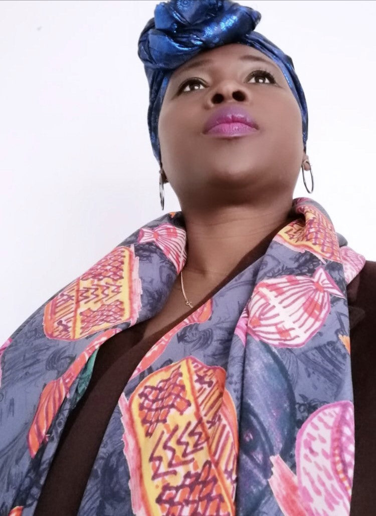 BEAUTIFUL NOSTALGIA CREPE DE CHINE SCARF