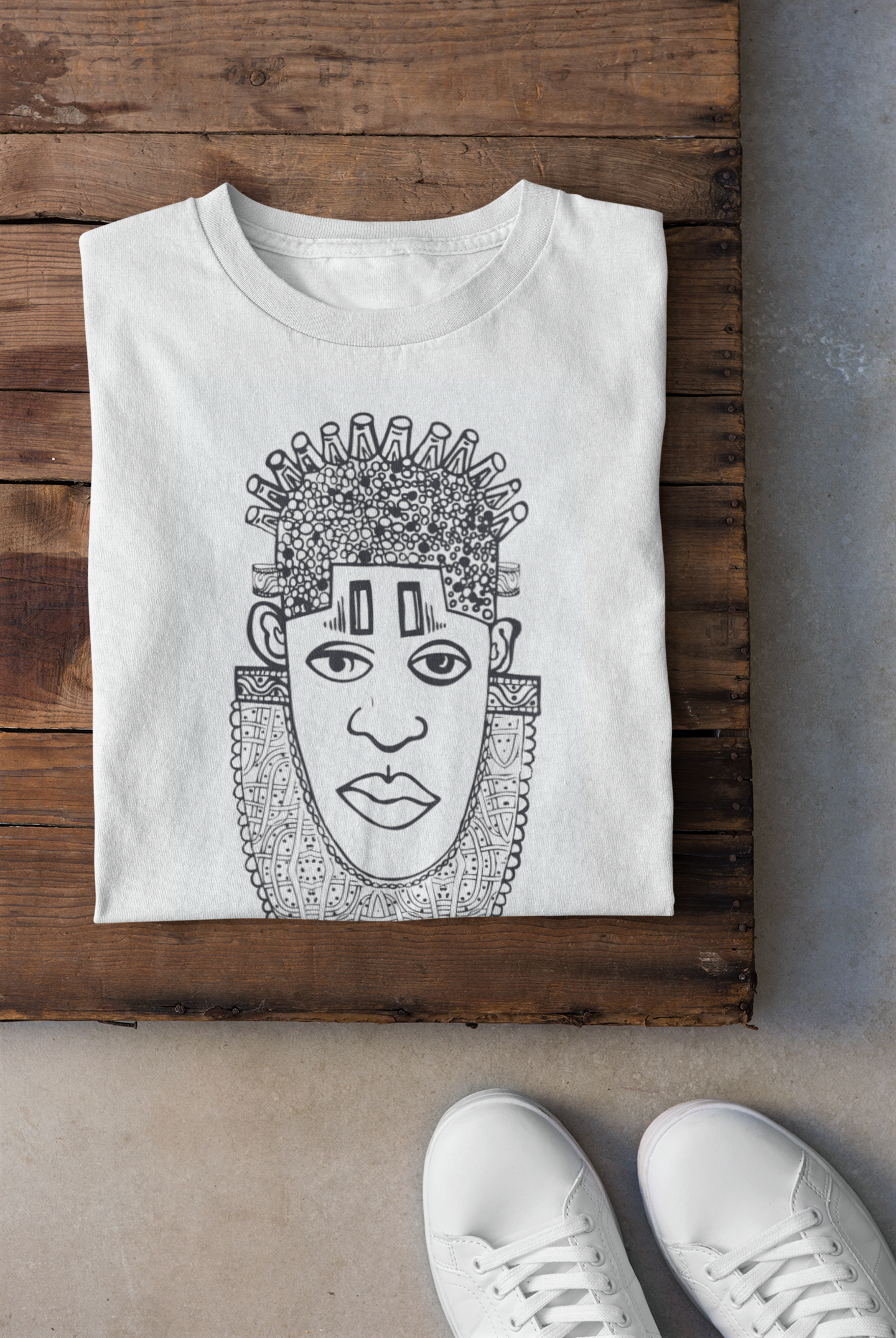 IDIA ART EARTH POSITIVE TEE- BLACK ON WHITE