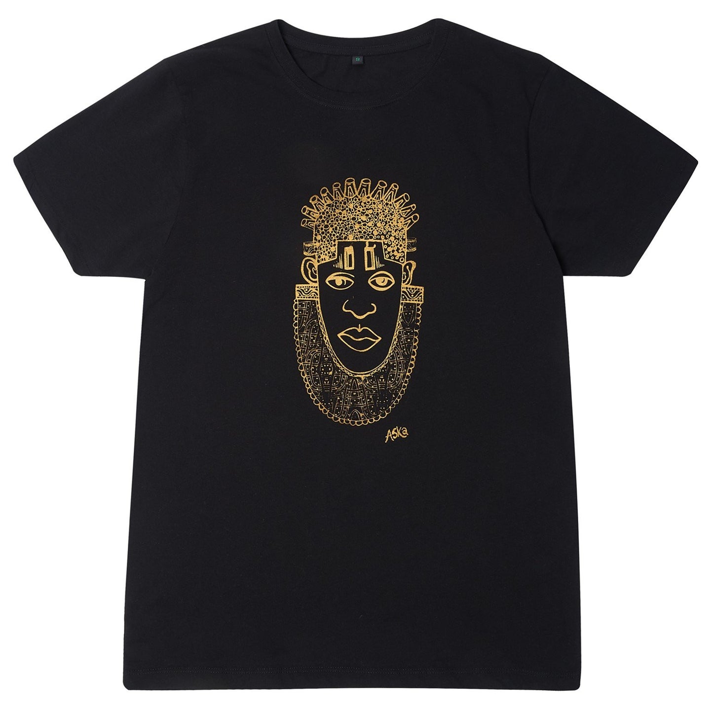 IDIA ART EARTH POSITIVE TEE-GOLD ON BLACK
