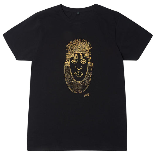 IDIA ART EARTH POSITIVE TEE-GOLD ON BLACK