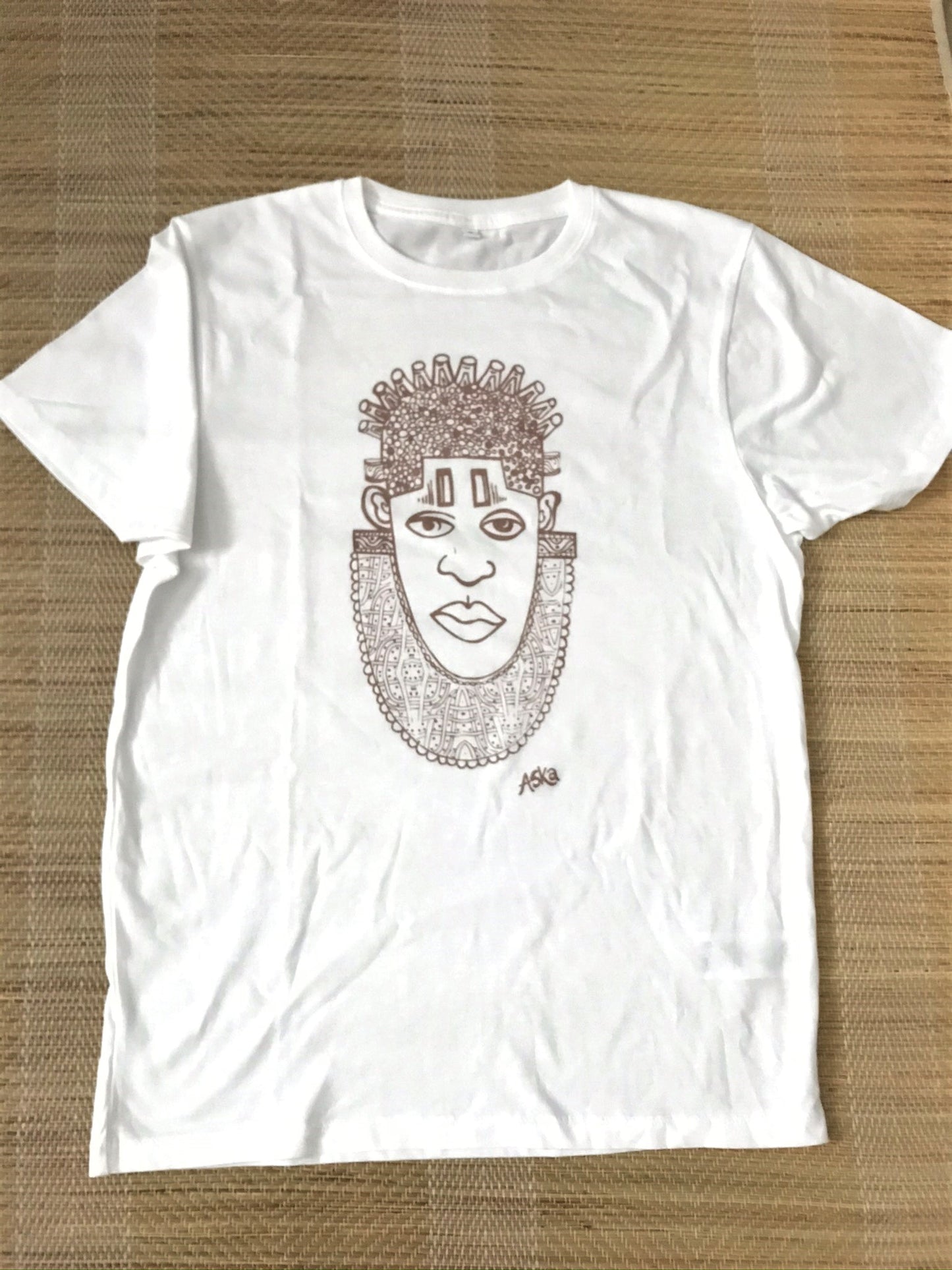 IDIA ART EARTH POSITIVE TEE- ROSEGOLD ON WHITE TEE