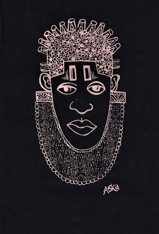IDIA ART EARTH POSITIVE TEE- ROSEGOLD ON BLACK TEE