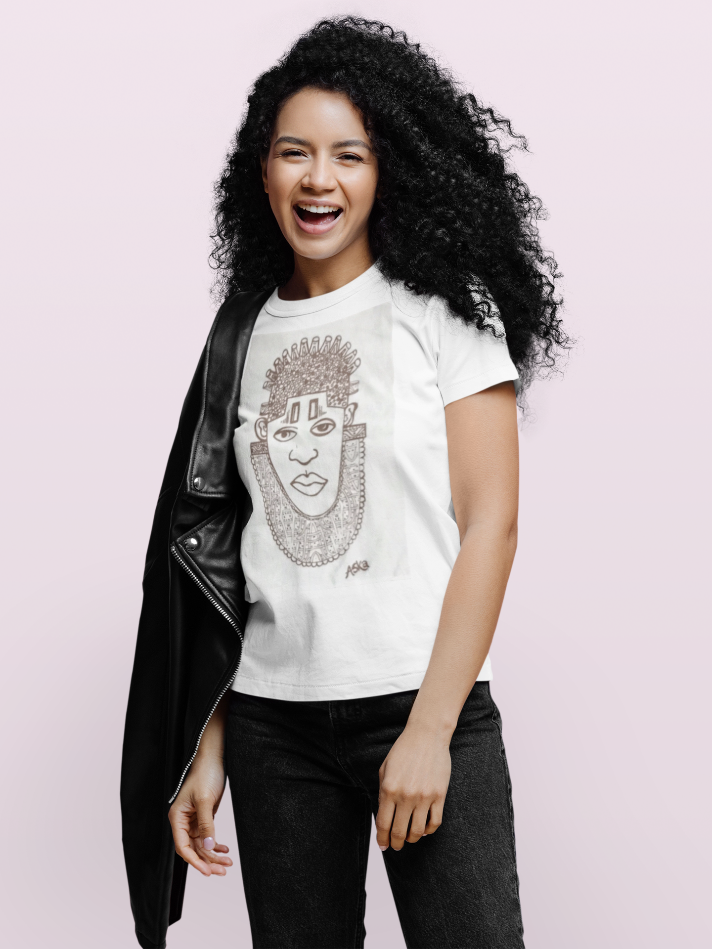 IDIA ART EARTH POSITIVE TEE- ROSEGOLD ON WHITE TEE