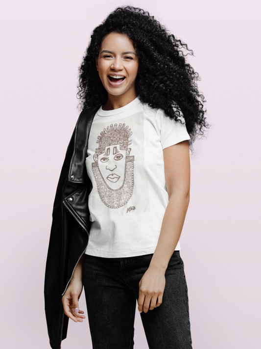 IDIA ART EARTH POSITIVE TEE- ROSEGOLD ON WHITE TEE