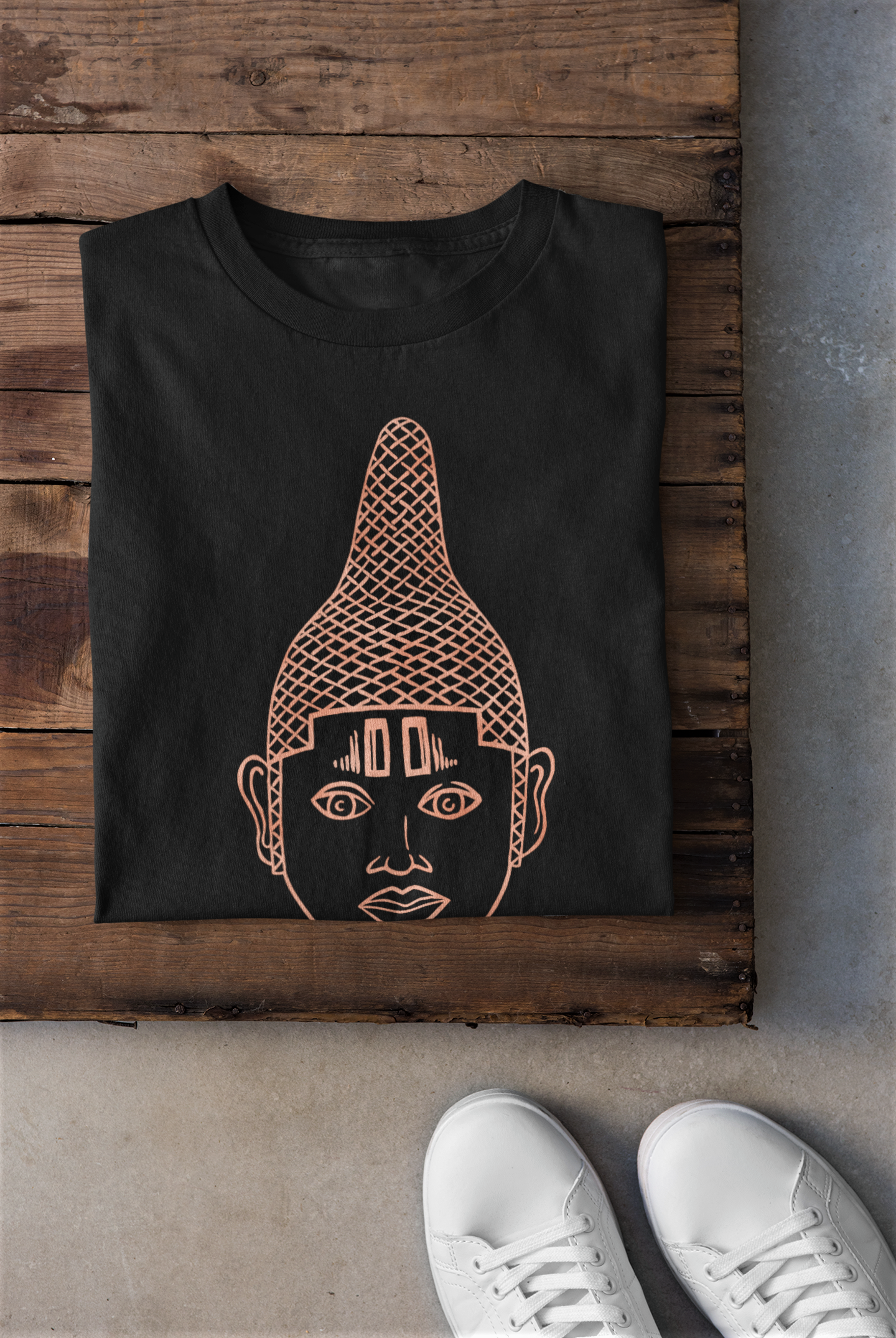 IYOBA ART EARTH POSITIVE-ROSEGOLD ON BLACK