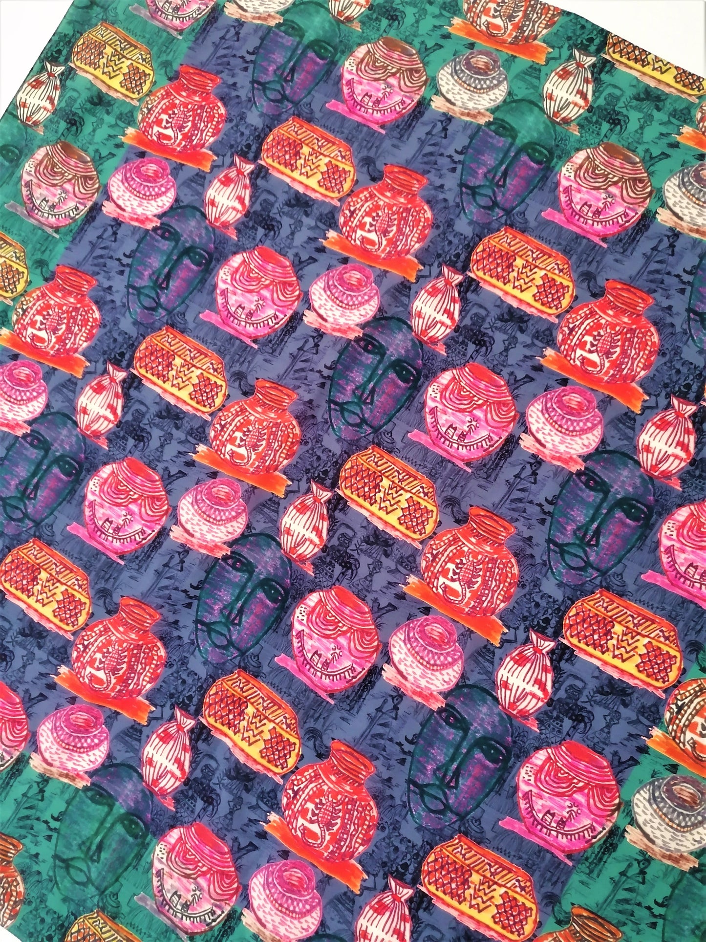 BEAUTIFUL NOSTALGIA CREPE DE CHINE SCARF