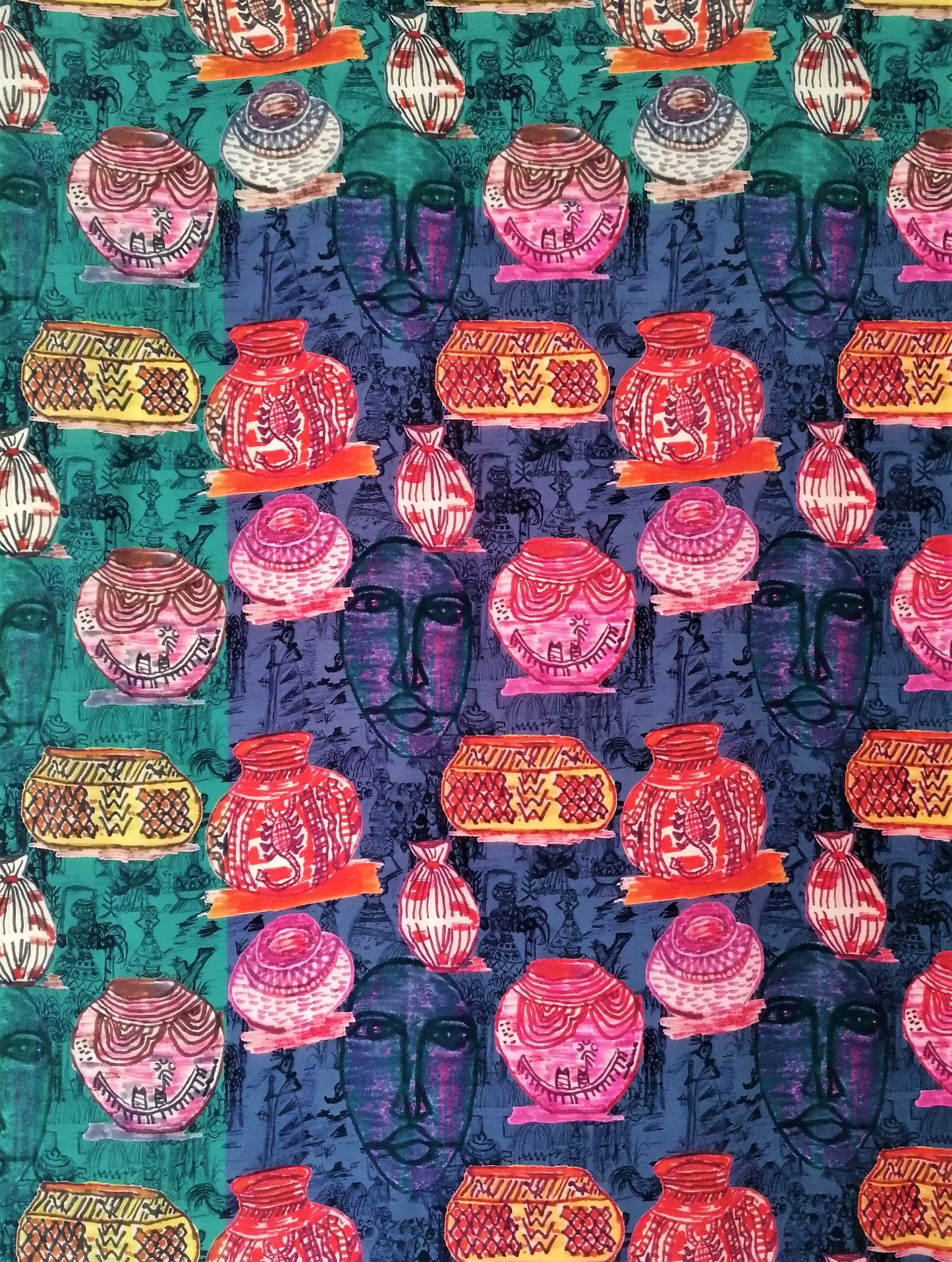 BEAUTIFUL NOSTALGIA CREPE DE CHINE SCARF
