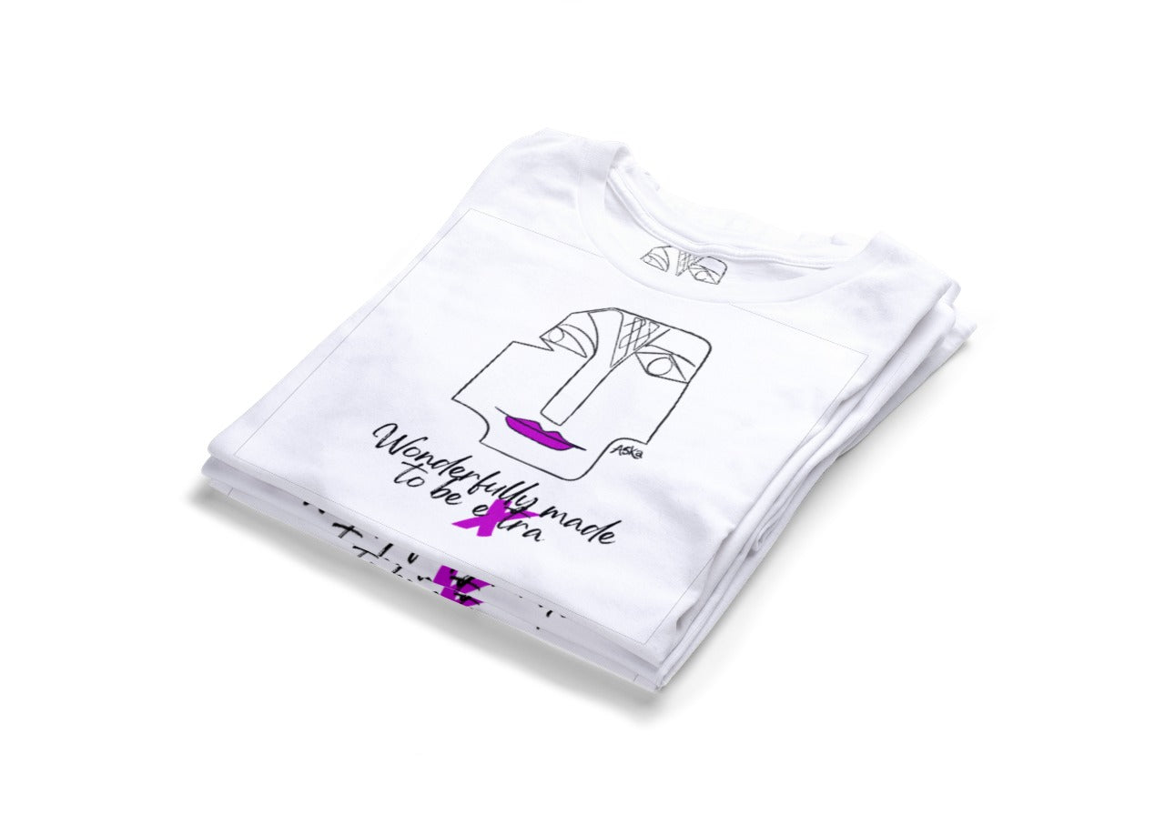 WONDERFULLY MADE TO BE EXTRA- REDLIPS ON WHITE ECO TEE-SHIRT