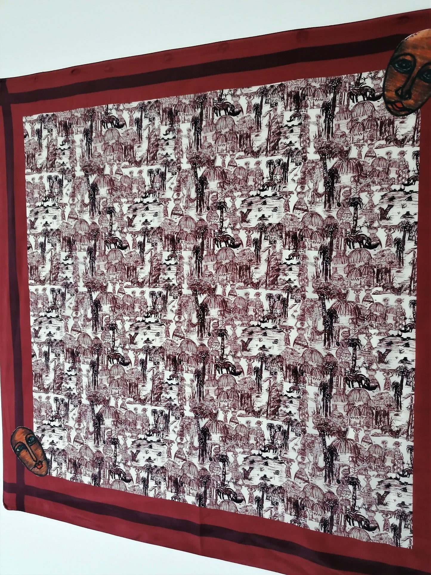 BEAUTIFUL NOSTALGIA CREPE DE CHINE SCARF