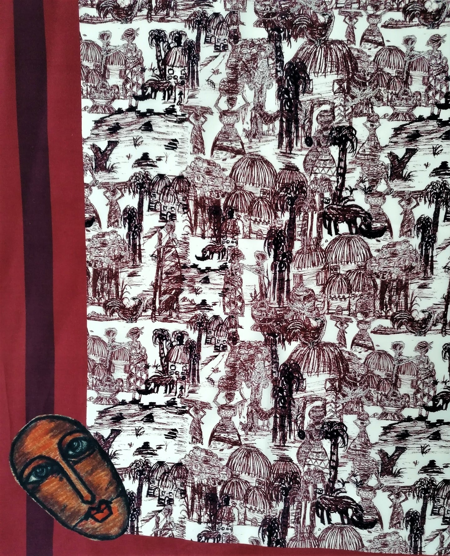 BEAUTIFUL NOSTALGIA CREPE DE CHINE SCARF